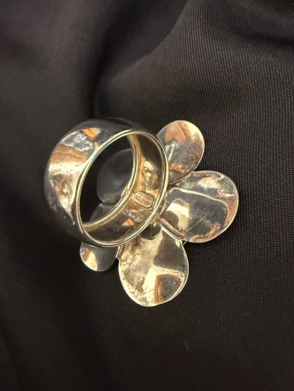 FLOWER RING size 6 Paola Valentini Italy 925 STERLING SILVER - Picture 3 of 5